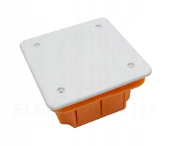 Puszka podtynkowa z białą pokrywą 126x126x70 IP40