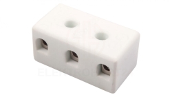 Złączka gwintowa porcelanowa 4mm 3-tory biała z 2 otworami montażowymi CPO-5A-3P 80713516