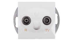 Simon 54 Gniazdo antenowe RD/TV końcowe białe DAZ.01/11