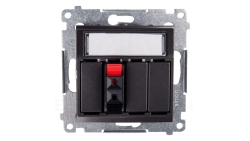 Simon 54 Gniazdo głośnikowe pojedyncze antracyt DGL31.01/48