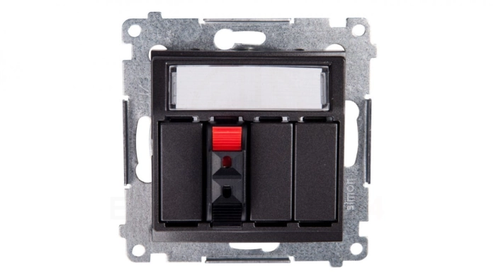 Simon 54 Gniazdo głośnikowe pojedyncze antracyt DGL31.01/48