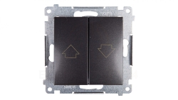 Simon 54 Przycisk żaluzjowy z blokadą elektryczną, szybkozłącza, antracyt DZP1.01/48