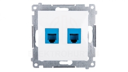 Simon 54 Gniazdo telefoniczne podwójne 2xRJ12 białe DT2.01/11