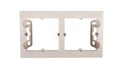 Simon 54 Premium Puszka natynkowa podwójna płytka kremowa DPN2/41