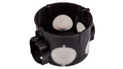 Puszka podtynkowa 60mm płytka z membranami przebiciowymi czarna wiatroszczelna E106-2K 83106007 /25szt./