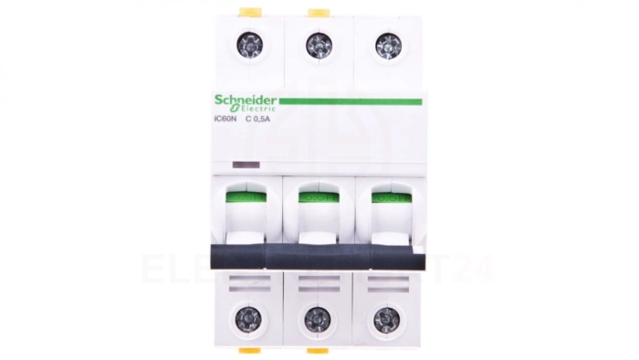 Wyłącznik nadprądowy 3P C 0,5A 6kA AC iC60N-C0,5-3 A9F04370