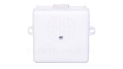Puszka hermetyczna n/t 86x86x39mm z zaciskiem 5x2,5mm z uszami montaż. IP55 biała 0226-11