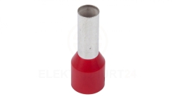 Końcówka tulejkowa izolowana TI 10mm2/12mm czerwona cynowana TI10L12 /100szt./