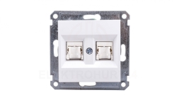 Lumina Gniazdo komputerowe podwójne RJ45 Cat.5e UTP białe WL2120