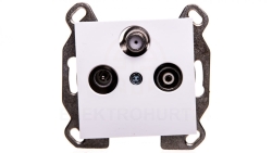 Lumina Gniazdo antenowe RTV-SAT przelotowe białe WL3120