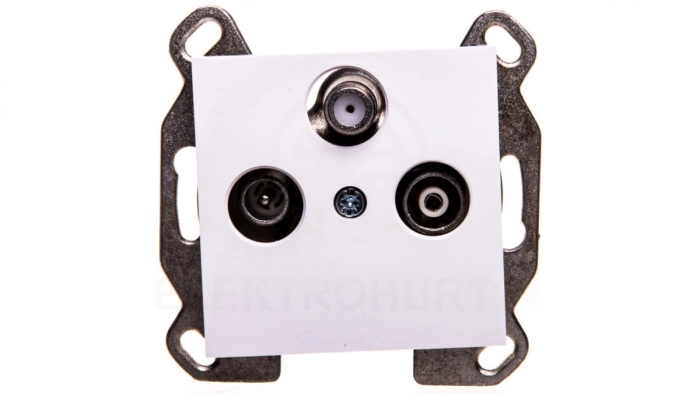 LUMINA2 Gniazdo antenowe RTV-SAT przelotowe białe WL3120