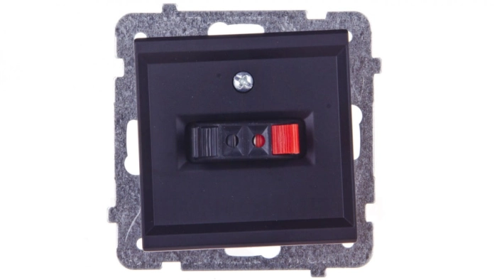 SONATA Gniazdo głośnikowe pojedyncze czarny metalik GG-1R/m/33