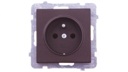 SONATA Gniazdo pojedyncze z/u czekoladowy metalik GP-1RZ/m/40