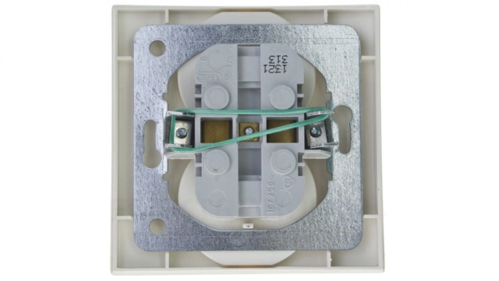 AS Gniazdo podwójne z/u ecru GP-2GZ/27