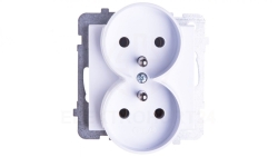 SONATA Gniazdo podwójne z/u białe GP-2RRZ/m/00