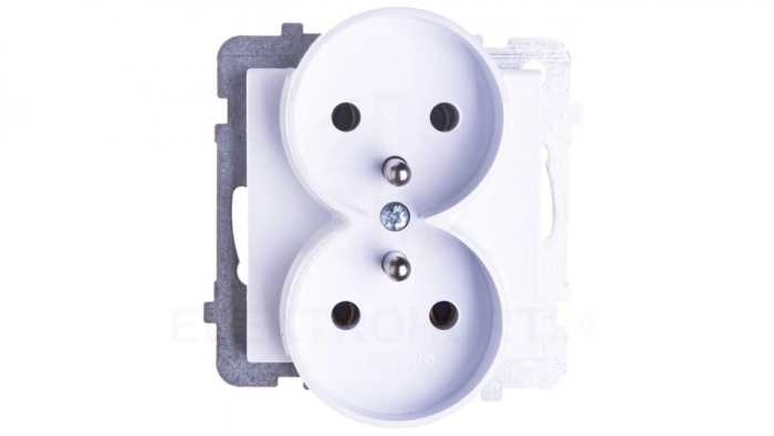 SONATA Gniazdo podwójne z/u białe GP-2RRZ/m/00