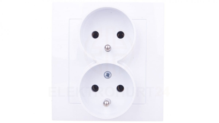 SONATA Gniazdo podwójne z/u czekoladowy metalik GP-2RZ/40