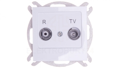 AS Gniazdo antenowe RTV przelotowe 10dB białe GPA-10GP/m/00