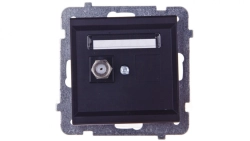 SONATA Gniazdo antenowe pojedyncze typu F czarny metalik GPA-1RF/m/33