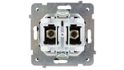 SONATA Gniazdo antenowe podwójne typu F czarny metalik GPA-2RF/m/33