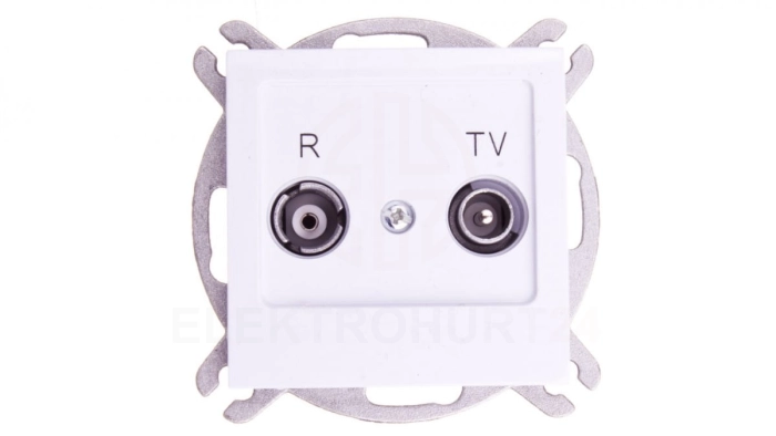 AS Gniazdo antenowe RTV końcowe 2,5-3dB białe GPA-GK/m/00