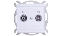 SONATA Gniazdo antenowe RTV końcowe 2,5-3dB białe GPA-RK/m/00