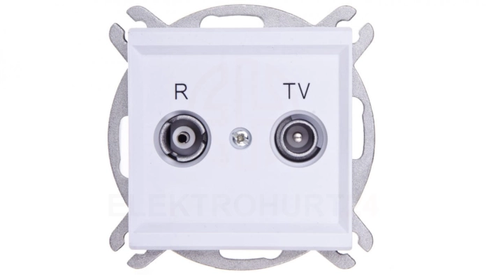 SONATA Gniazdo antenowe RTV końcowe 2,5-3dB białe GPA-RK/m/00