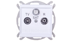 SONATA Gniazdo antenowe RTV-SAT końcowe białe GPA-RS/m/00