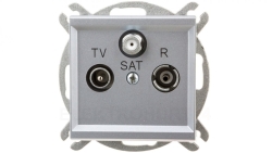 SONATA Gniazdo antenowe RTV-SAT końcowe srebro mat GPA-RS/m/38