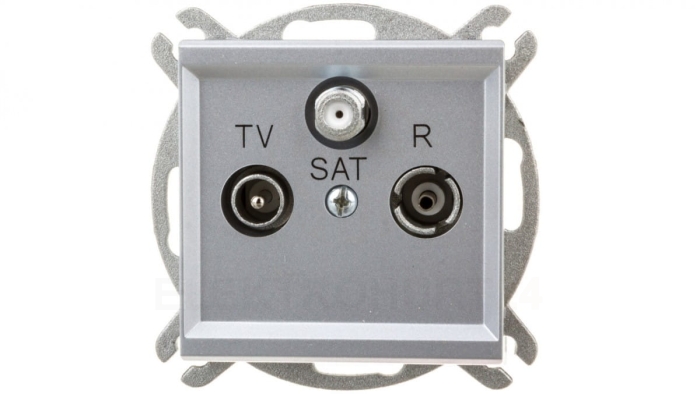 SONATA Gniazdo antenowe RTV-SAT końcowe srebro mat GPA-RS/m/38