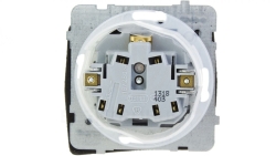 AS Gniazdo bryzgoszczelne z/u IP44 klapka przezroczysta białe GPH-1GZ/m/00/d