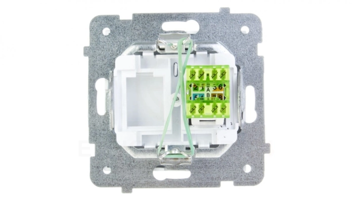 AS Gniazdo komputerowe pojedyncze RJ45 kat.5e MMC białe GPK-1G/K/m/00