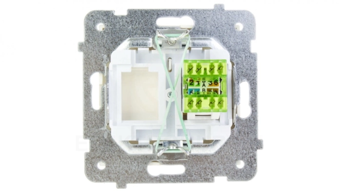 AS Gniazdo komputerowe pojedyncze RJ45 kat.5e MMC ecru GPK-1G/K/m/27