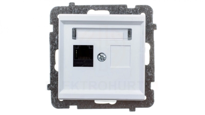 SONATA Gniazdo komputerowe pojedyncze RJ45 kat.5e białe KRONE GPK-1R/K/m/00