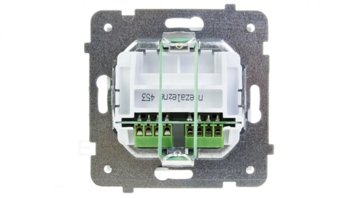 AS Gniazdo telefoniczne podwójne RJ11 niezależne białe GPT-2GN/m/00