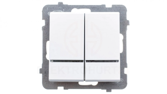 SONATA Łącznik świecznikowy z podświetleniem biały ŁP-2RS/m/00