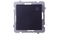 SONATA Przycisk /dzwonek/ czarny metalik ŁP-6R/m/33