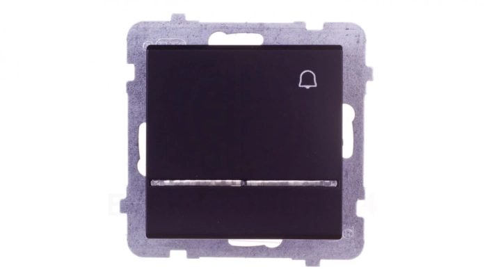 SONATA Przycisk /dzwonek/ z podświetleniem czarny metalik ŁP-6RS/m/33