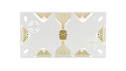 AS Puszka natynkowa podwójna ecru PNP-2G/27