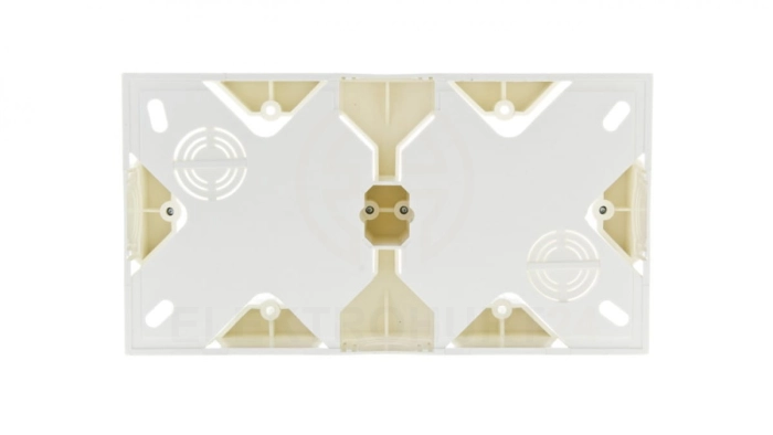 AS Puszka natynkowa podwójna ecru PNP-2G/27