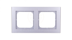 SONATA Ramka podwójna srebro mat R-2R/38