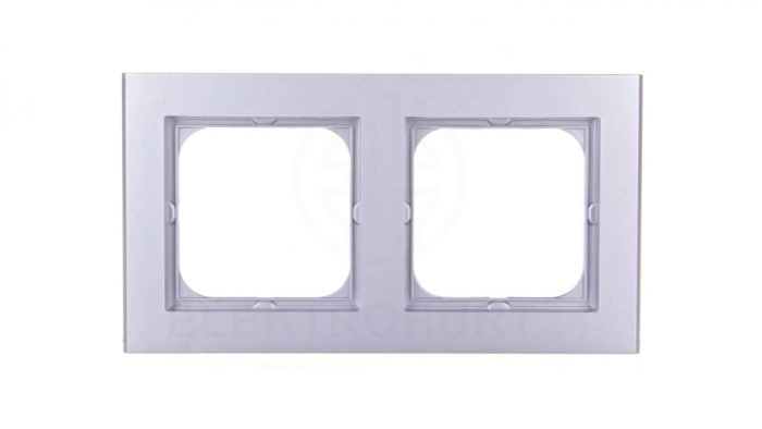 SONATA Ramka podwójna srebro mat R-2R/38