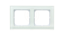 SONATA Ramka podwójna białe szkło R-2RG/31