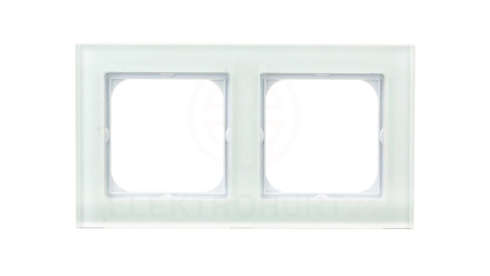 SONATA Ramka podwójna białe szkło R-2RG/31