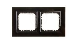 SONATA Ramka podwójna czarne szkło / czarna R-2RGC/32/25