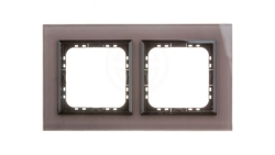 SONATA Ramka podwójna szare szkło / czarna R-2RGC/41/25