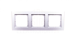 SONATA Ramka potrójna srebro mat R-3R/38