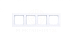 SONATA Ramka poczwórna biała R-4R/00