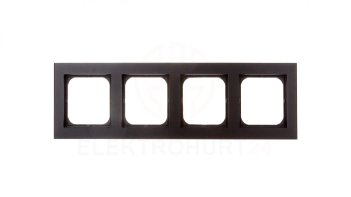 SONATA Ramka poczwórna czarny metalik R-4R/33