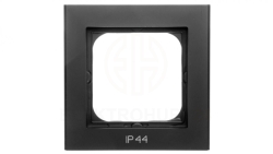SONATA Ramka pojedyncza do łączników IP44 czarny metalik RH-1R/33